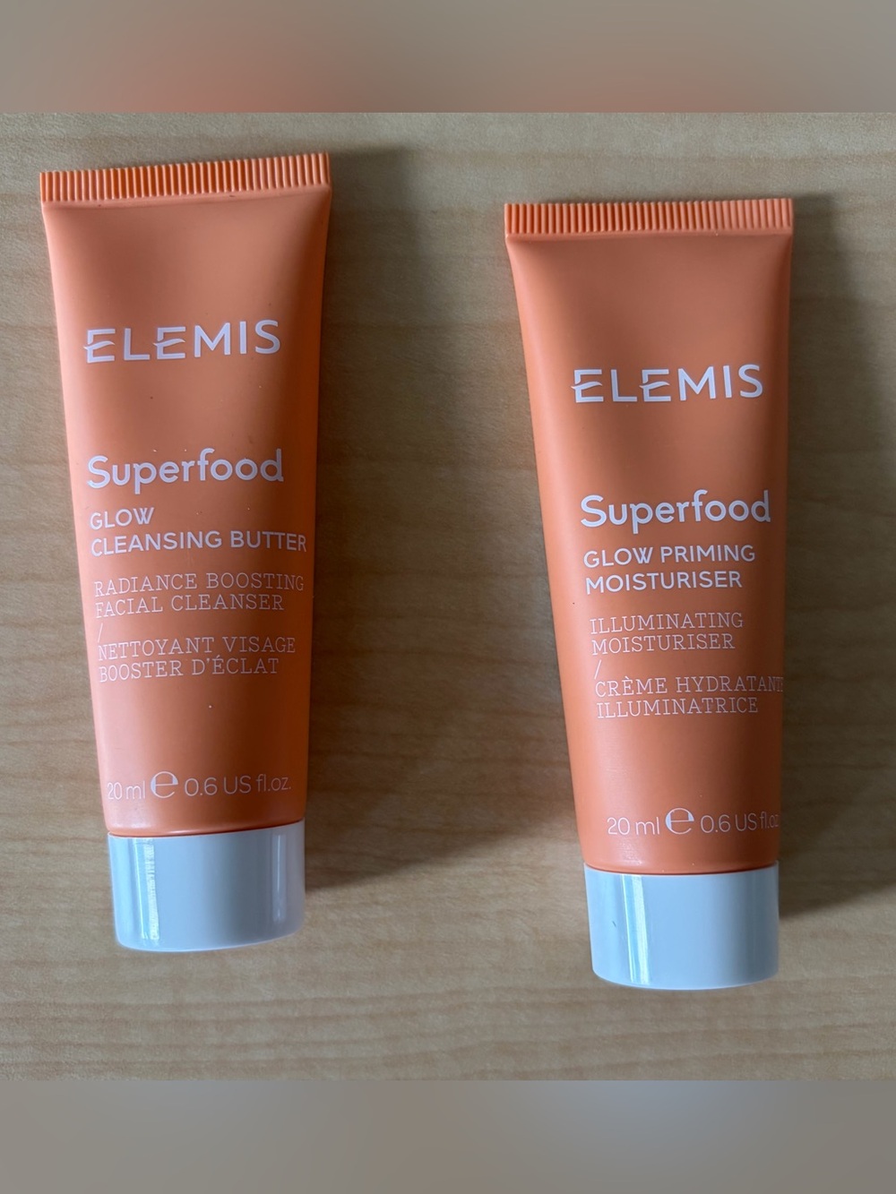 ELEMIS Superfood Glow cleansing butter & Priming Moisturizer set duo bundle
